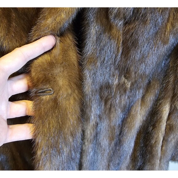 Vintage EMBA Lunaraine Natural Demi-Buff Mink Coat Full Length Dittrich Furs M - Picture 4 of 15